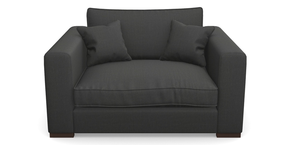 Product photograph of Stourhead Snuggler In House Velvet - Charcoal from Sofas and Stuff Limited