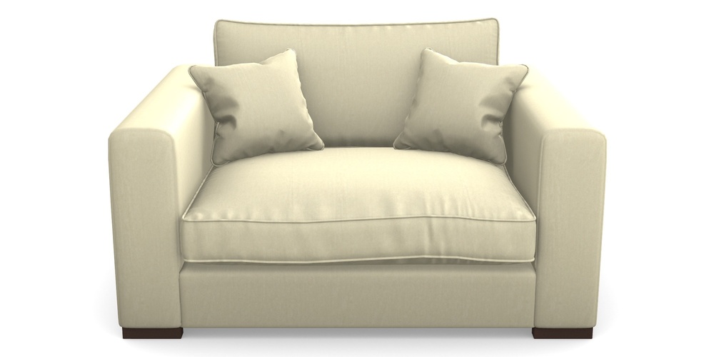 Product photograph of Stourhead Snuggler In House Velvet - Latte from Sofas and Stuff Limited