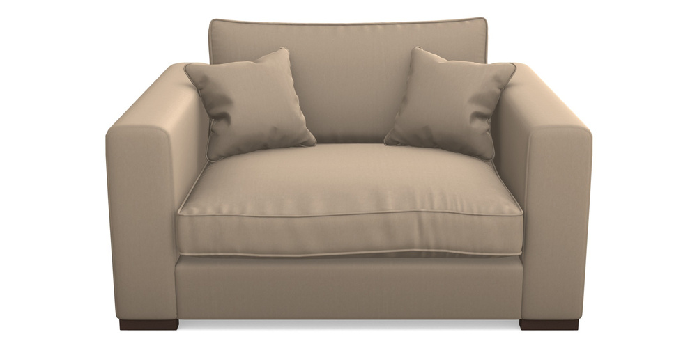 Product photograph of Stourhead Snuggler In House Velvet - Linen from Sofas and Stuff Limited