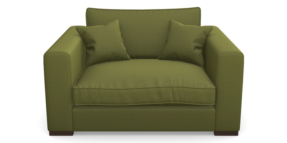 Product photograph of Stourhead Snuggler In House Velvet - Olive from Sofas and Stuff Limited