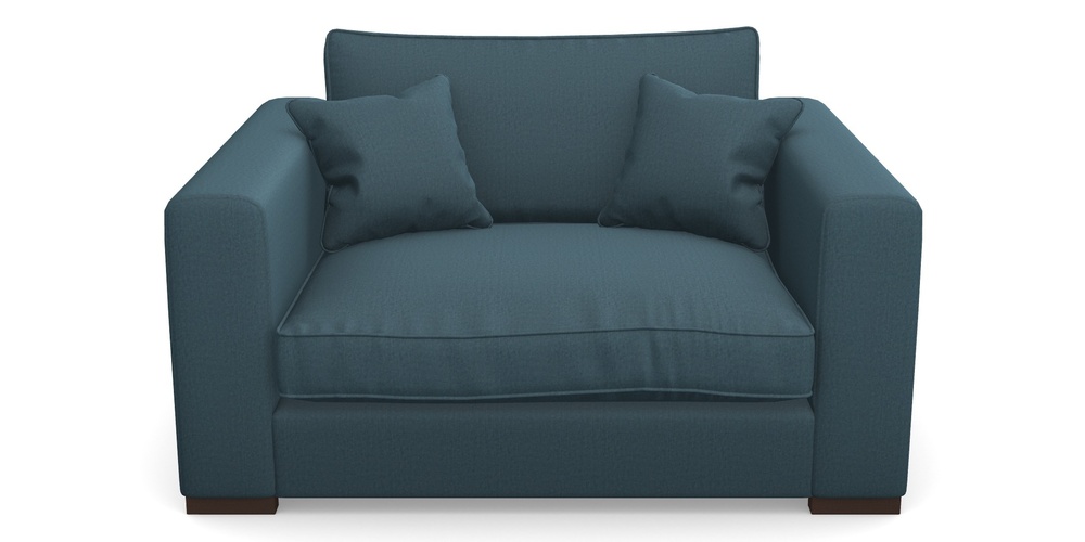 Product photograph of Stourhead Snuggler In House Velvet - Petrol from Sofas and Stuff Limited