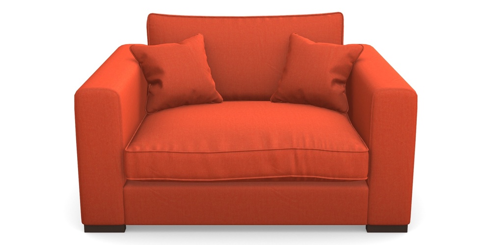 Product photograph of Stourhead Snuggler In House Velvet - Terracotta from Sofas and Stuff Limited