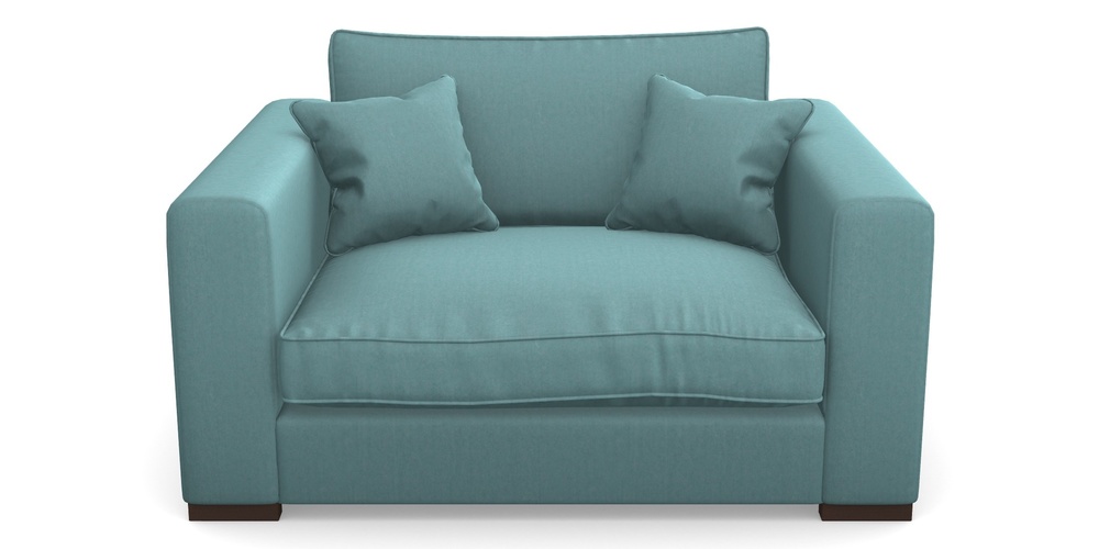 Product photograph of Stourhead Snuggler In House Velvet - Wedgewood from Sofas and Stuff Limited