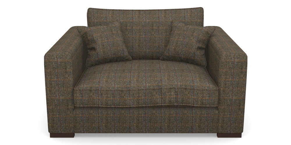 Product photograph of Stourhead Snuggler In Harris Tweed House - Harris Tweed House Blue from Sofas and Stuff Limited