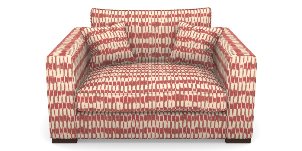 Product photograph of Stourhead Snuggler In V A Brompton Collection - Ikat - Chilli from Sofas and Stuff Limited