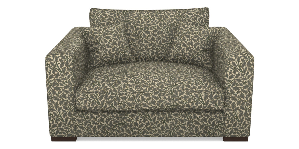 Product photograph of Stourhead Snuggler In V A Drawn From Nature Collection - Oak Tree - Dark Green from Sofas and Stuff Limited