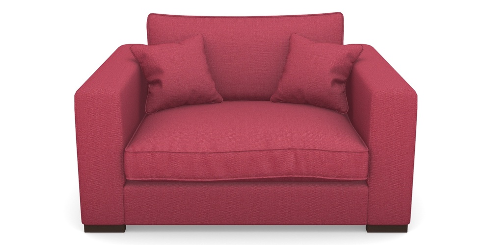 Product photograph of Stourhead Snuggler In Plain Linen Cotton - Raspberry Jam from Sofas and Stuff Limited