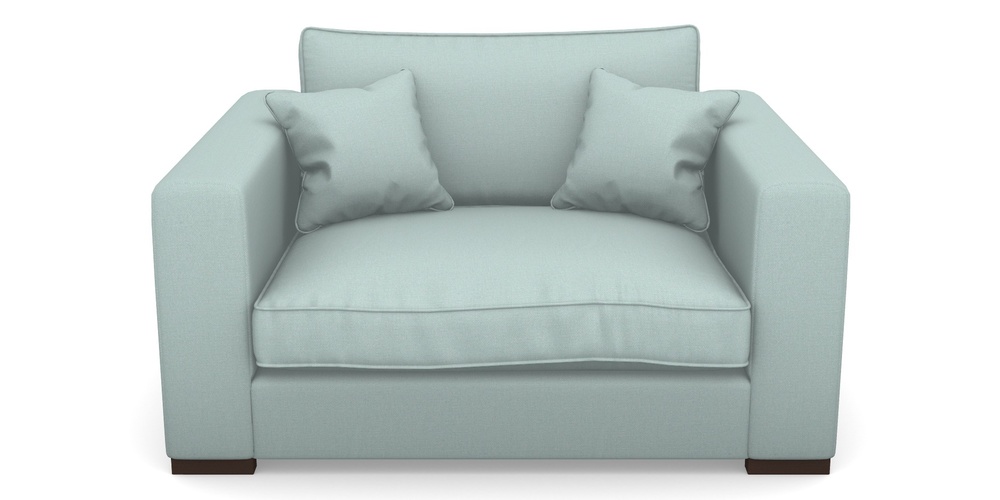 Product photograph of Stourhead Snuggler In Plain Linen Cotton - Robins Egg from Sofas and Stuff Limited