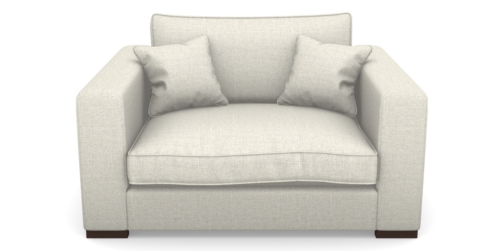 Product photograph of Stourhead Snuggler In Smart Herringbone - Natural from Sofas and Stuff Limited