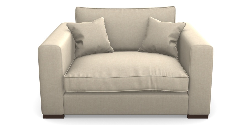 Product photograph of Stourhead Snuggler In Super Soft Velvet - Hessian from Sofas and Stuff Limited