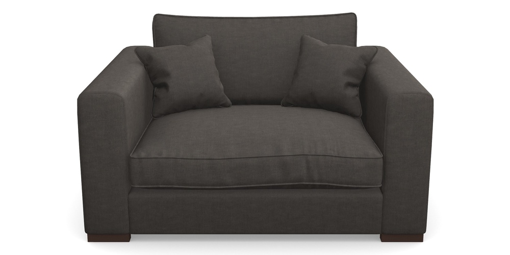 Product photograph of Stourhead Snuggler In Super Soft Velvet - Mocha from Sofas and Stuff Limited