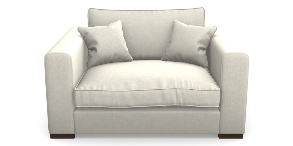 Product photograph of Stourhead Snuggler In Super Soft Velvet - Linen from Sofas and Stuff Limited