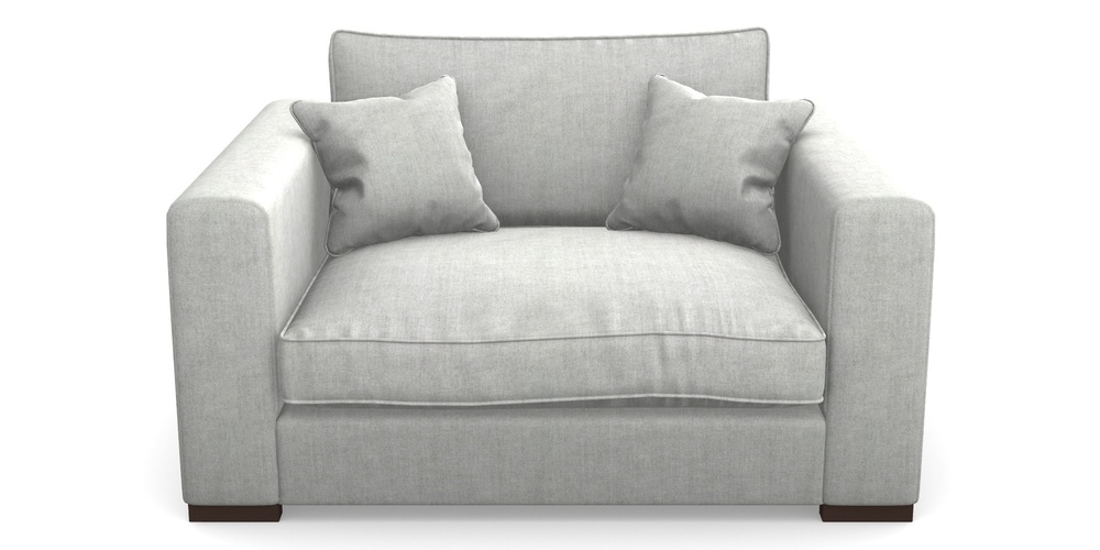 Product photograph of Stourhead Snuggler In Super Soft Velvet - Silver from Sofas and Stuff Limited