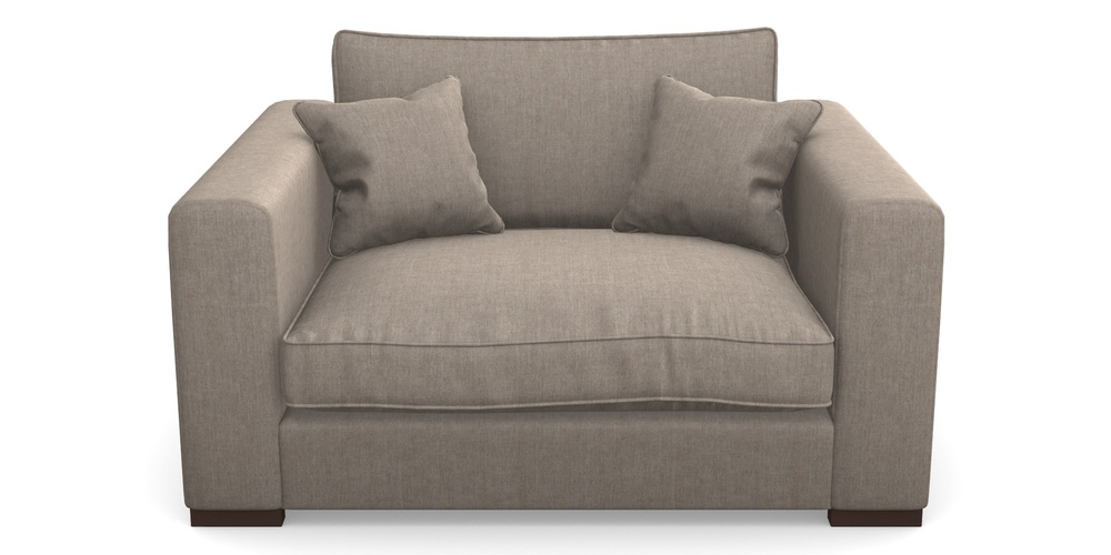 Product photograph of Stourhead Snuggler In Super Soft Velvet - Wicker from Sofas and Stuff Limited