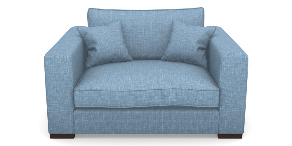 Product photograph of Stourhead Snuggler In Tough As Houses - Cornflower Blue from Sofas and Stuff Limited