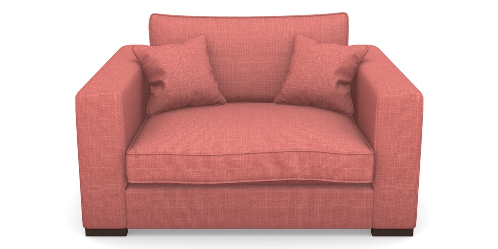 Product photograph of Stourhead Snuggler In Tough As Houses - Dusky Rose from Sofas and Stuff Limited