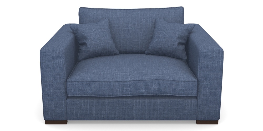 Product photograph of Stourhead Snuggler In Tough As Houses - Indigo from Sofas and Stuff Limited