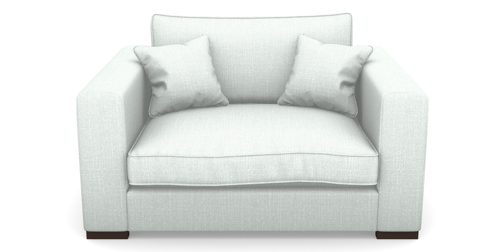 Product photograph of Stourhead Snuggler In Tough As Houses - Silver from Sofas and Stuff Limited