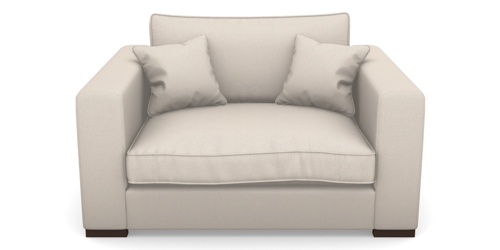 Product photograph of Stourhead Snuggler In Two Tone Plain - Biscuit from Sofas and Stuff Limited