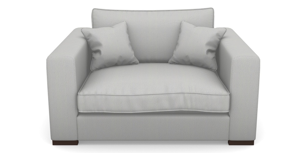 Product photograph of Stourhead Snuggler In Two Tone Plain - Grey from Sofas and Stuff Limited