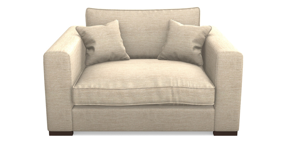 Product photograph of Stourhead Snuggler In Textured Velvet - Almond from Sofas and Stuff Limited