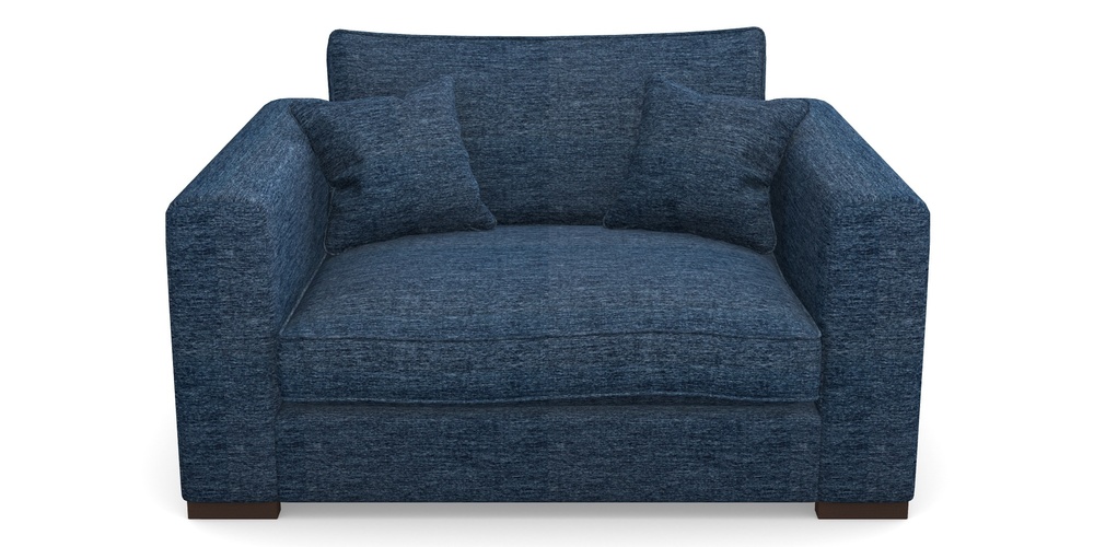 Product photograph of Stourhead Snuggler In Textured Velvet - Denim from Sofas and Stuff Limited