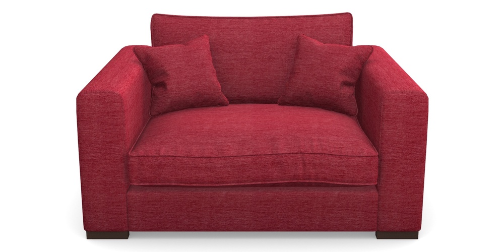 Product photograph of Stourhead Snuggler In Textured Velvet - Firebrick from Sofas and Stuff Limited