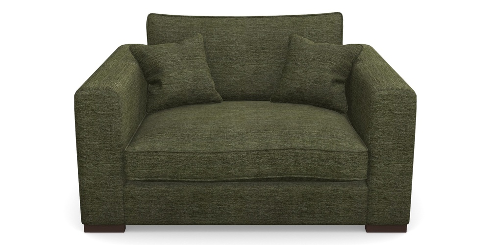 Product photograph of Stourhead Snuggler In Textured Velvet - Lichen from Sofas and Stuff Limited