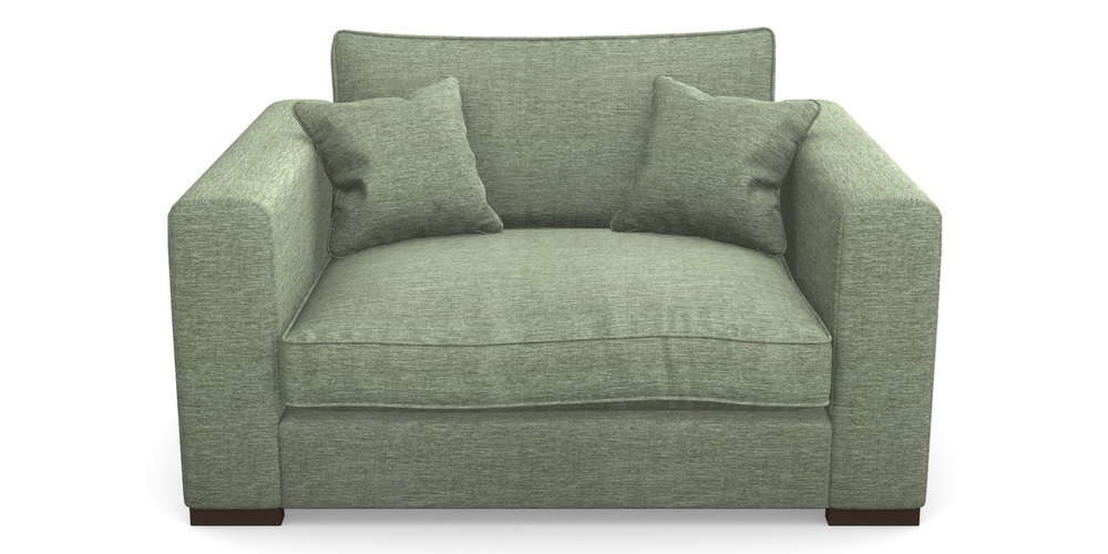 Product photograph of Stourhead Snuggler In Textured Velvet - Seagrass from Sofas and Stuff Limited