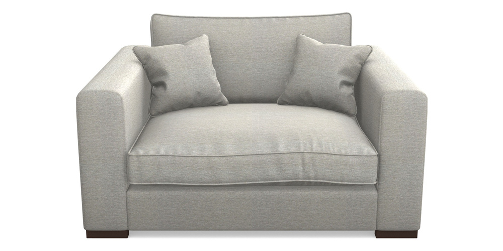 Product photograph of Stourhead Snuggler In Textured Velvet - Silver from Sofas and Stuff Limited