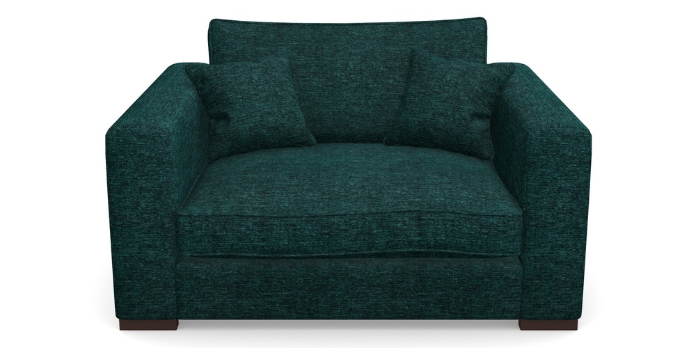 Product photograph of Stourhead Snuggler In Textured Velvet - Viridian from Sofas and Stuff Limited