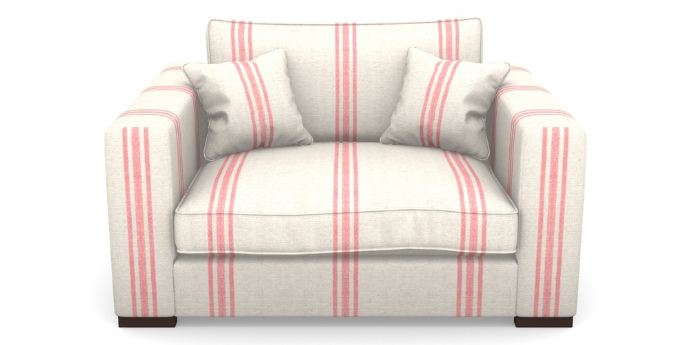 Product photograph of Stourhead Snuggler In Walloon Linen - Red from Sofas and Stuff Limited