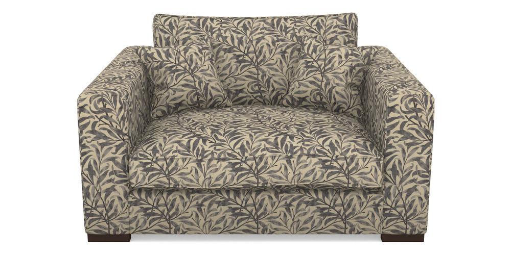 Product photograph of Stourhead Snuggler In V A Drawn From Nature - Willow Bough Large - Navy from Sofas and Stuff Limited