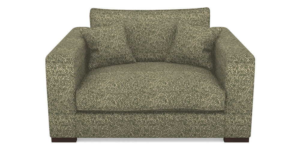 Product photograph of Stourhead Snuggler In V A Drawn From Nature Collection - Willow - Dark Green from Sofas and Stuff Limited