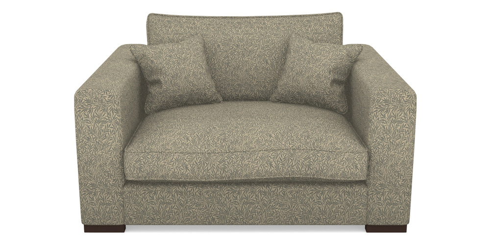 Product photograph of Stourhead Snuggler In V A Drawn From Nature Collection - Willow - Duck Egg from Sofas and Stuff Limited