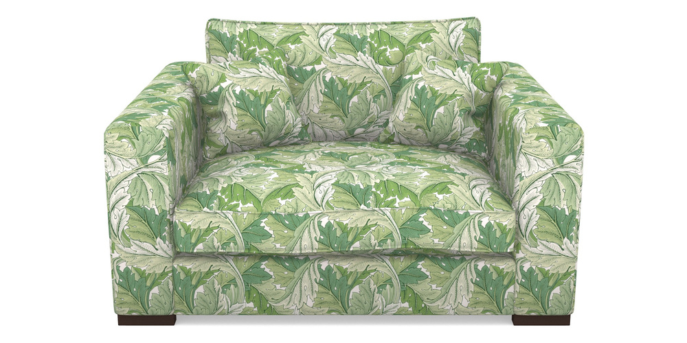 Product photograph of Stourhead Snuggler In William Morris Collection - Acanthus - Leaf Green from Sofas and Stuff Limited