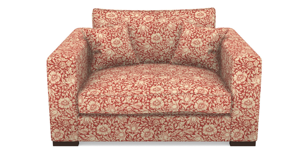 Product photograph of Stourhead Snuggler In William Morris Collection - Mallow - Madder from Sofas and Stuff Limited