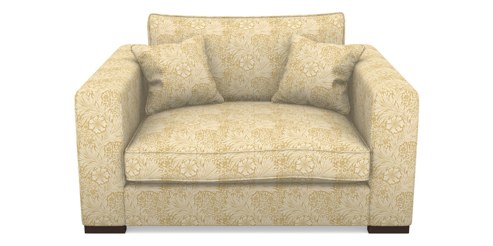 Product photograph of Stourhead Snuggler In William Morris Collection - Marigold - Lichen Cowslip from Sofas and Stuff Limited