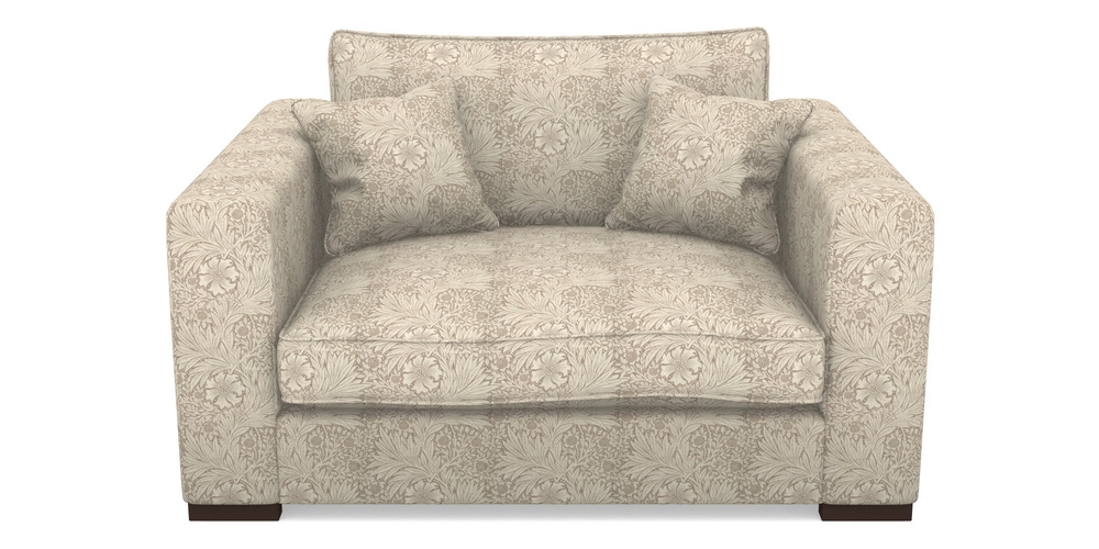 Product photograph of Stourhead Snuggler In William Morris Collection - Marigold - Linen Ivory from Sofas and Stuff Limited