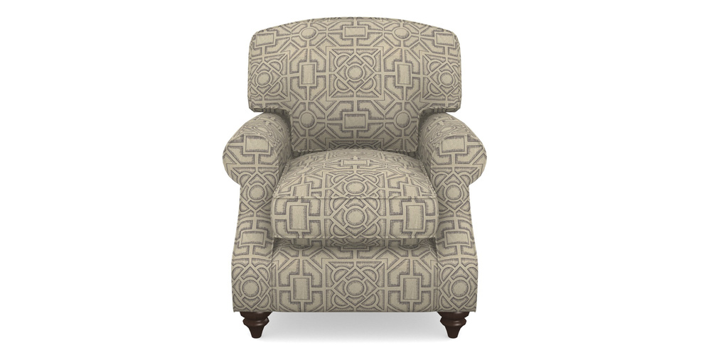 Product photograph of St Mawes Chair In Rhs Collection - Large Knot Garden Linen - Grey from Sofas and Stuff Limited