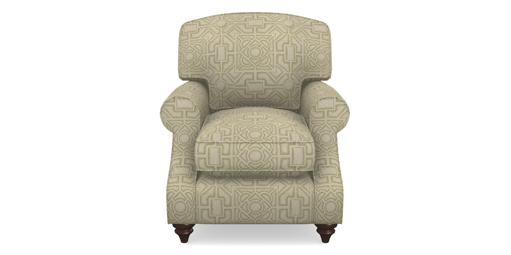 Product photograph of St Mawes Chair In Rhs Collection - Large Knot Garden Linen - Olive from Sofas and Stuff Limited