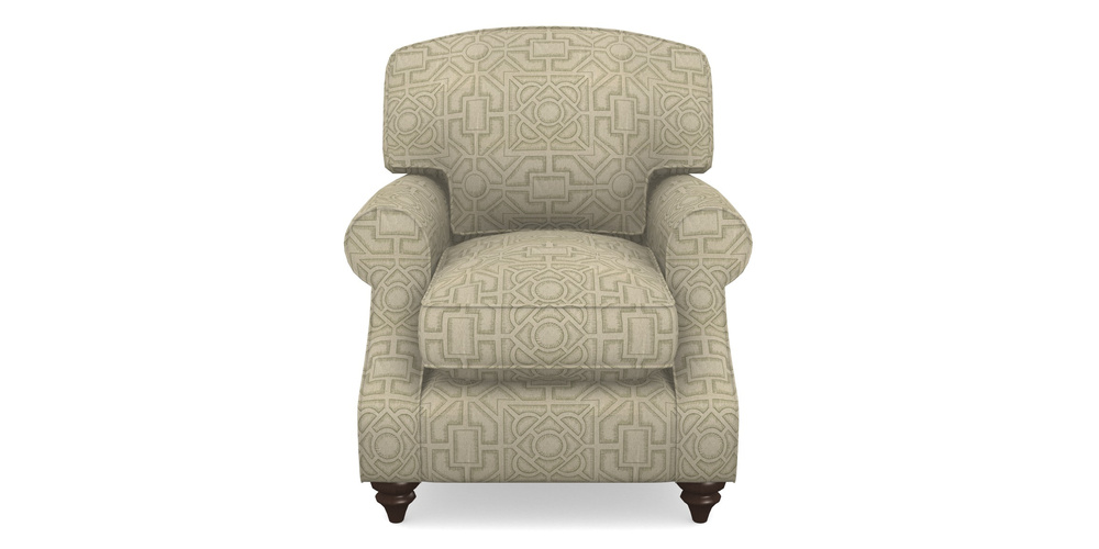 Product photograph of St Mawes Chair In Rhs Collection - Large Knot Garden Linen - Pistachio from Sofas and Stuff Limited