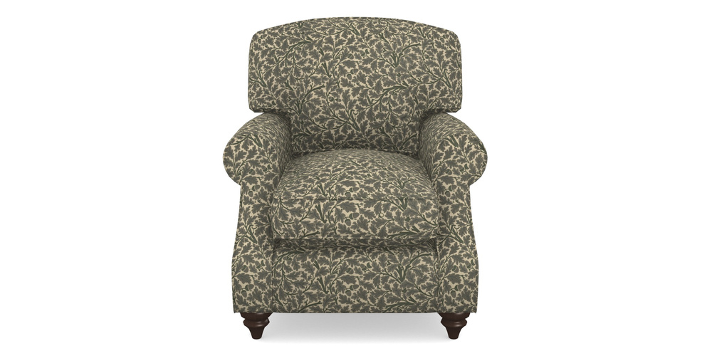 Product photograph of St Mawes Chair In V A Drawn From Nature Collection - Oak Tree - Dark Green from Sofas and Stuff Limited
