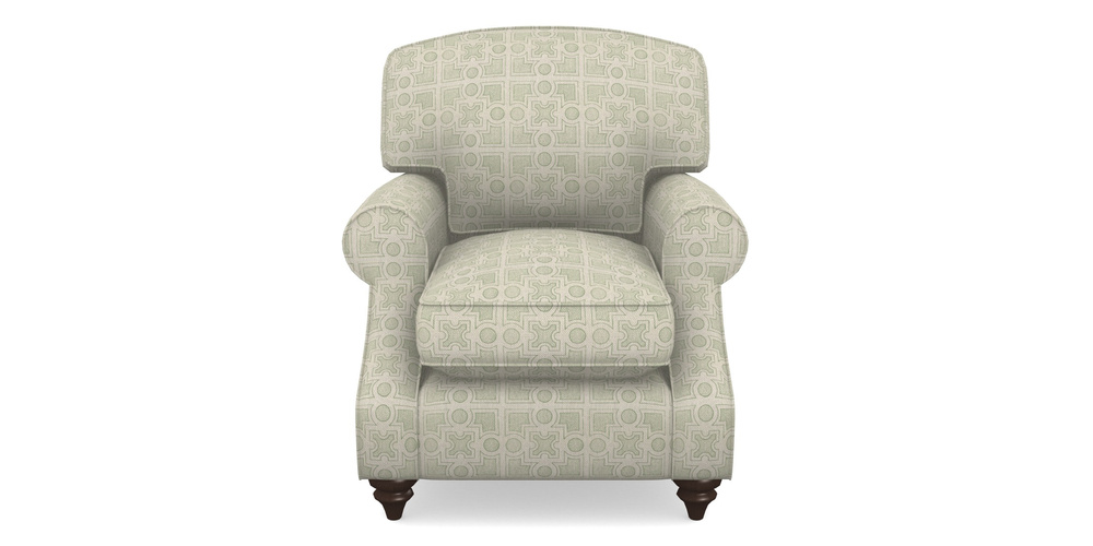 Product photograph of St Mawes Chair In Rhs Collection - Small Knot Garden Cotton Weave - Pistachio from Sofas and Stuff Limited