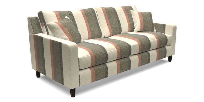 Stopham 3 Seater Sofa in Two Tone Plain Biscuit