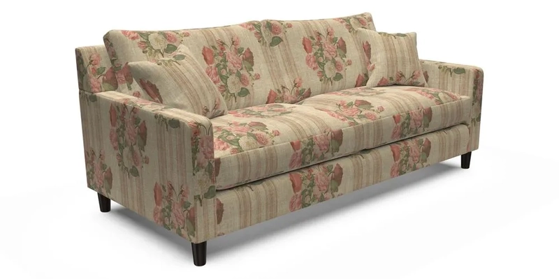 Stopham 3 Seater Sofa in Two Tone Plain Biscuit