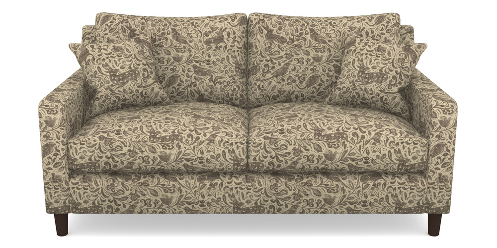 Product photograph of Stopham 2 5 Seater Sofa In V A Drawn From Nature - Bird And Rabbit - Brown from Sofas and Stuff Limited