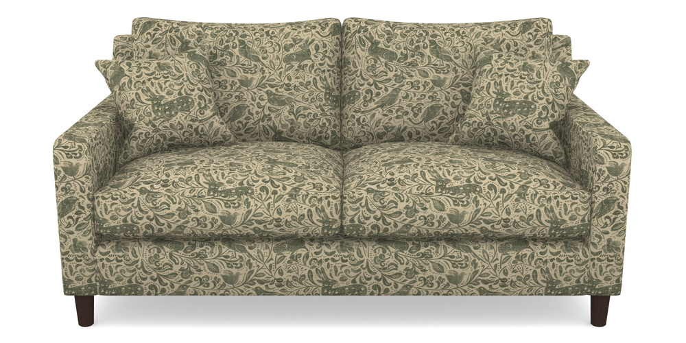 Product photograph of Stopham 2 5 Seater Sofa In V A Drawn From Nature - Bird And Rabbit - Dark Green from Sofas and Stuff Limited