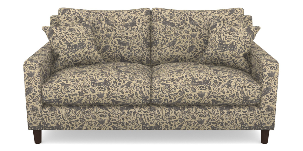 Product photograph of Stopham 2 5 Seater Sofa In V A Drawn From Nature - Bird And Rabbit - Navy from Sofas and Stuff Limited