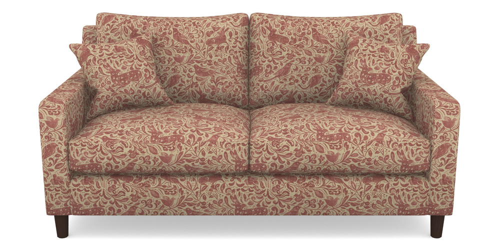 Product photograph of Stopham 2 5 Seater Sofa In V A Drawn From Nature - Bird And Rabbit - Red from Sofas and Stuff Limited